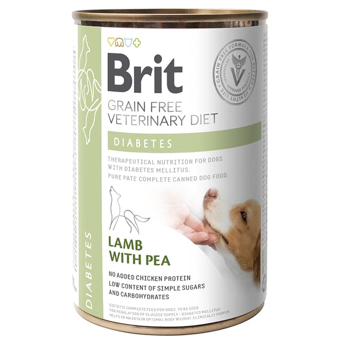 Brit Veterinary Diet Diabetes veterinārie konservi suņiem diabētam 400 g